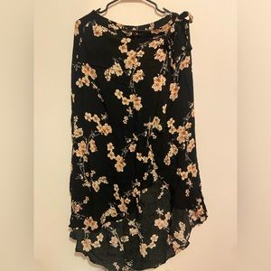 American Eagle Floral Wrap Maxi Skirt